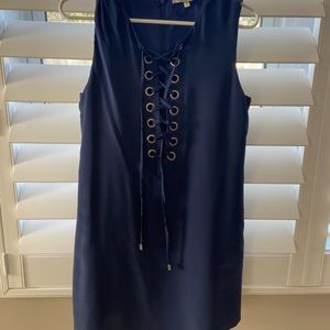 Short sexy navy blue dress by Lavender Brown